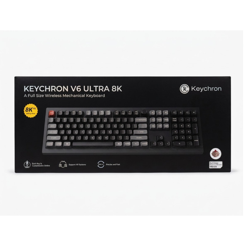 کیبورد بی سیم گیمینگ کیکورن مدل V6 Ultra 8K Red Switch