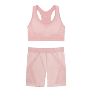 ست نیم‌تنه و شلوارک ورزشی زنانه مدل 7323