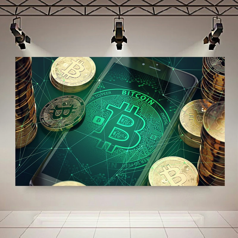 تابلو بوم طرح ارزدیجیتال مدل بیتکوین کد AR2490