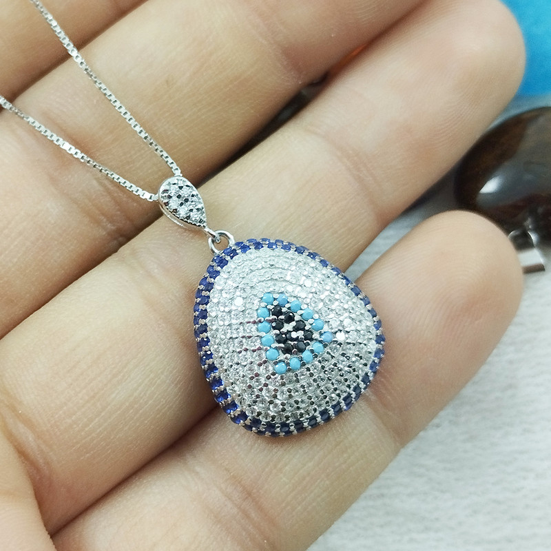 نیم ست نقره زنانه سلین کالا مدل چشم نظر Pc2-17