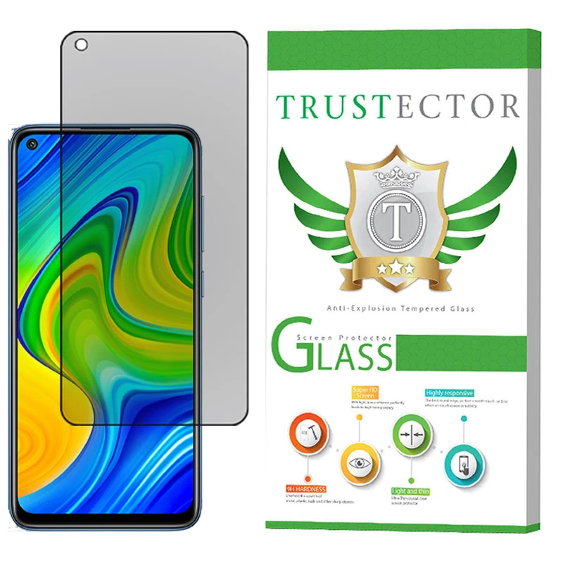 محافظ صفحه نمایش حریم شخصی تراستکتور مدل PFT مناسب برای گوشی موبایل شیائومی Redmi Note 9