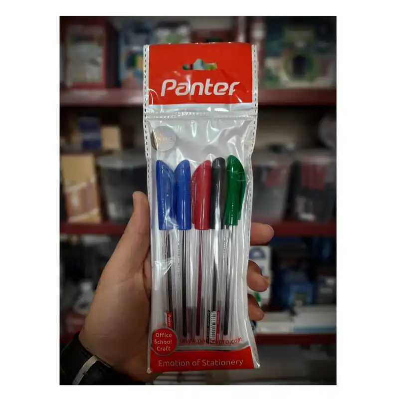 خودکار پنتر مدل Multicolor بسته 5 عددی