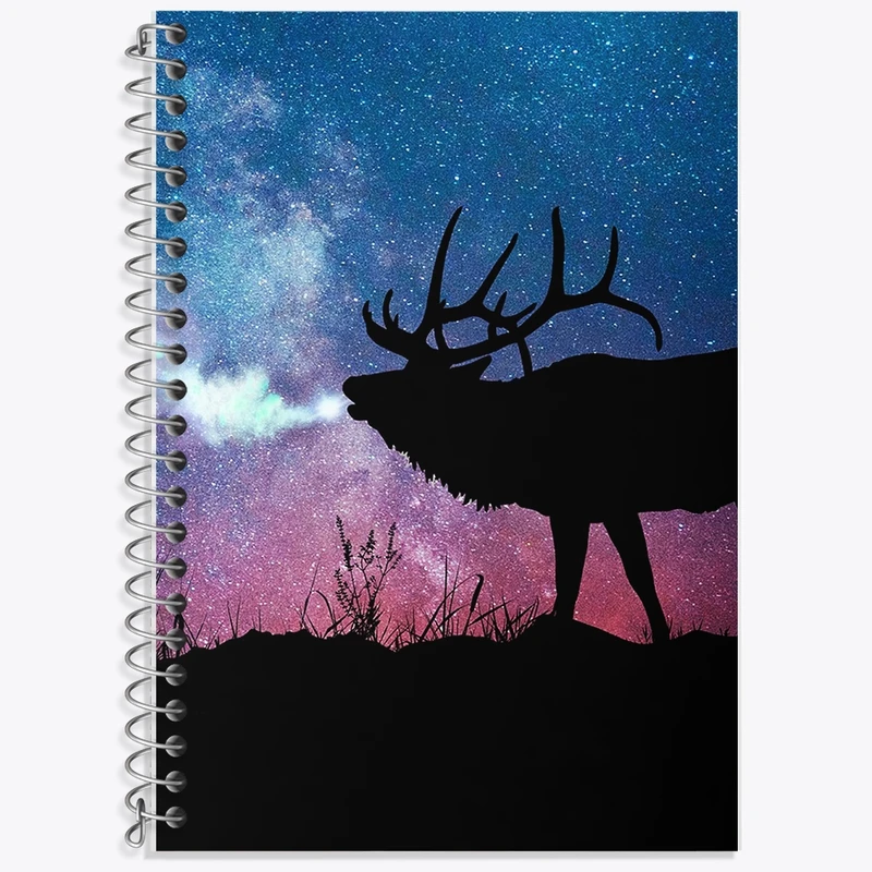 دفتر زبان 50 برگ خندالو مدل دو خط طرح گوزن کد F13