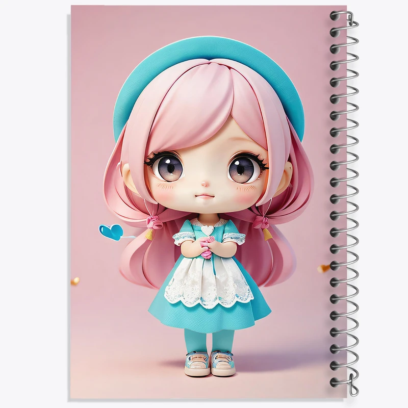 دفتر نقاشی 50 برگ خندالو طرح دخترانه (Girlish) کد 36868