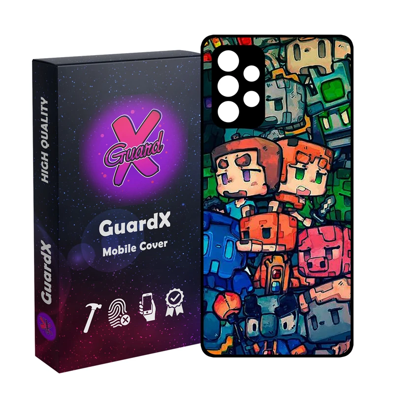 کاور گارد ایکس طرح Minecraft مدل 10886 مناسب برای گوشی موبایل سامسونگ Galaxy A32 4G