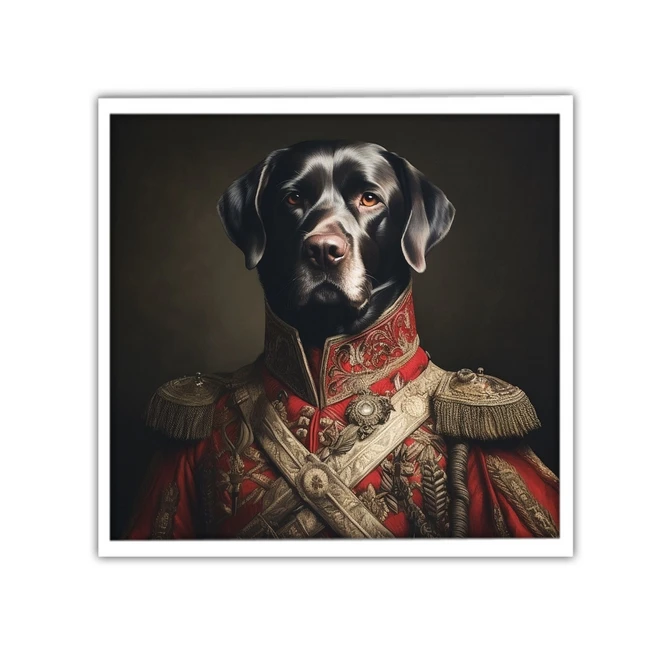 تابلو نوری بکلیت طرح دکوراتیو هنری سگ مدل W-MID-18874