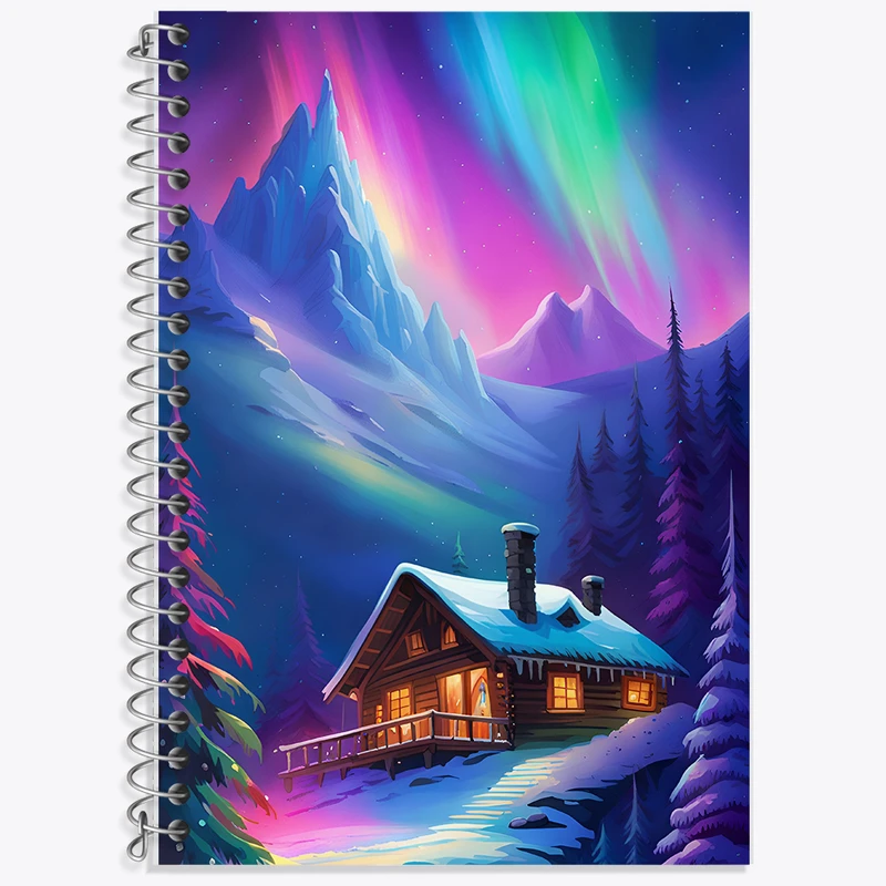 دفتر لغت 50 برگ خندالو طرح شفق قطبی کد F5881