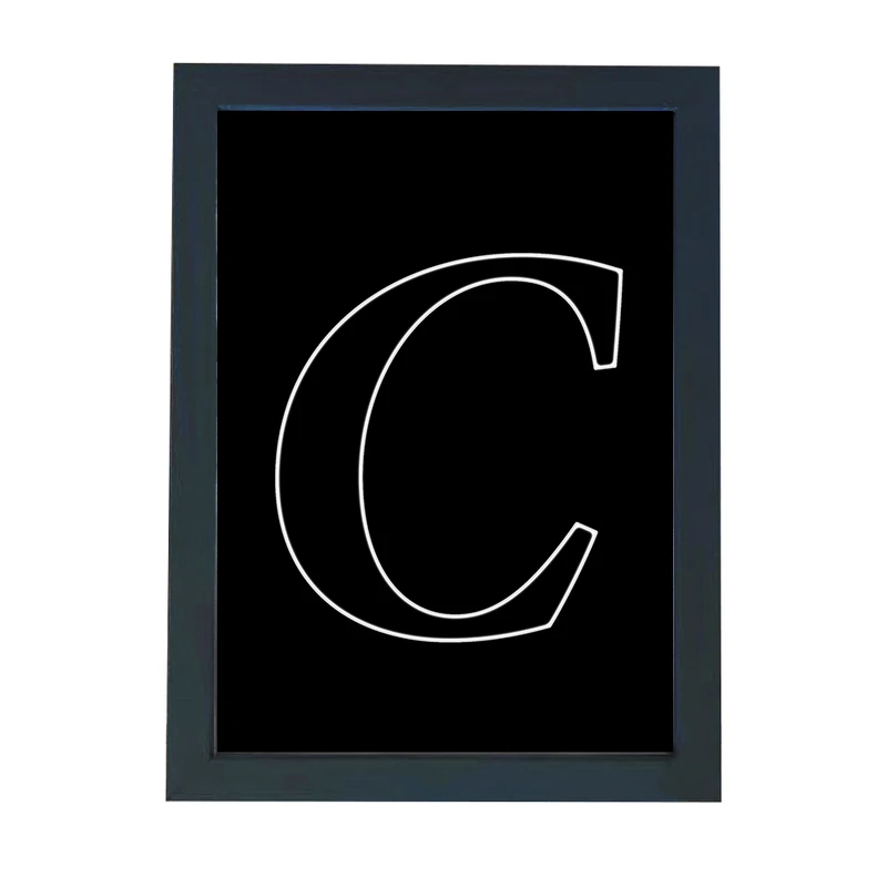 تابلو گالری چهره پرداز رخ مدل حرف C طرح عاشقانه دکوری کد Alphabet_10010