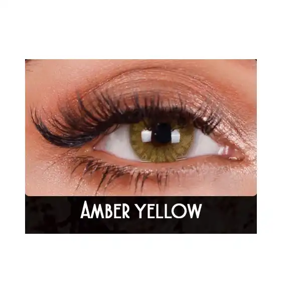 لنز چشم فلش مدل ونیکول رنگ سبز زرد-اخرایی