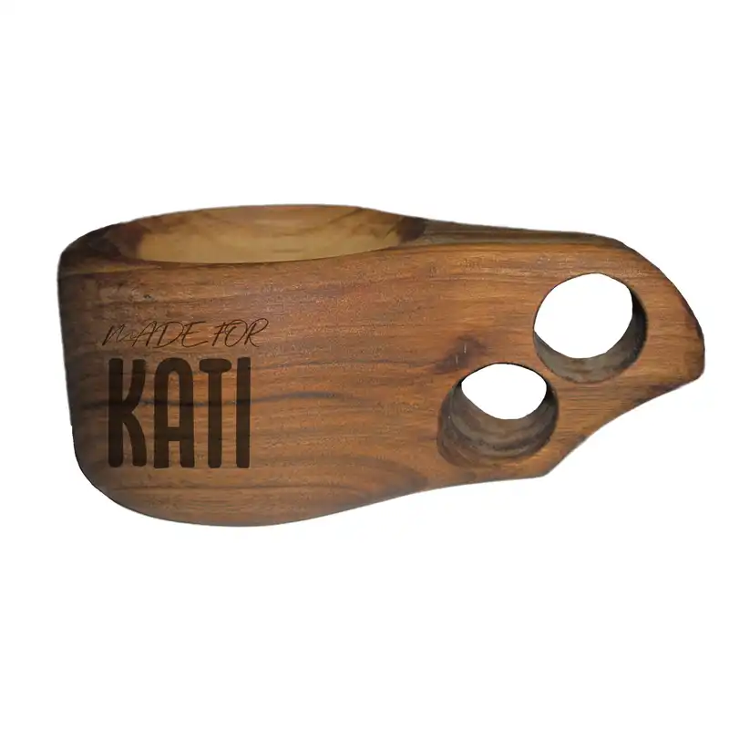 لیوان چوبی مدل کتی