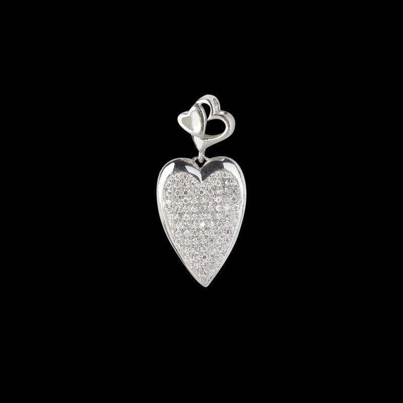 آویز گردنبند نقره زنانه مدل قلب کد NG2614