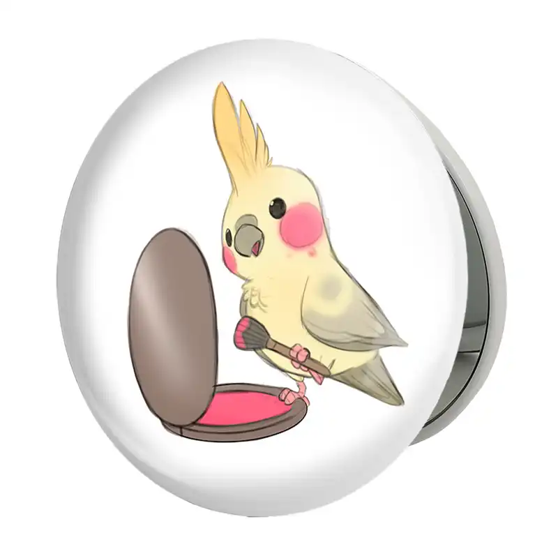 آینه جیبی خندالو طرح پرنده مدل تاشو کد 28287