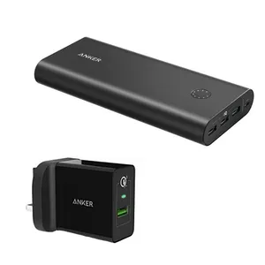 شارژر همراه انکر مدل A1374 PowerCore Plus ظرفیت 26800 میلی آمپر ساعت به همراه شارژر دیواری