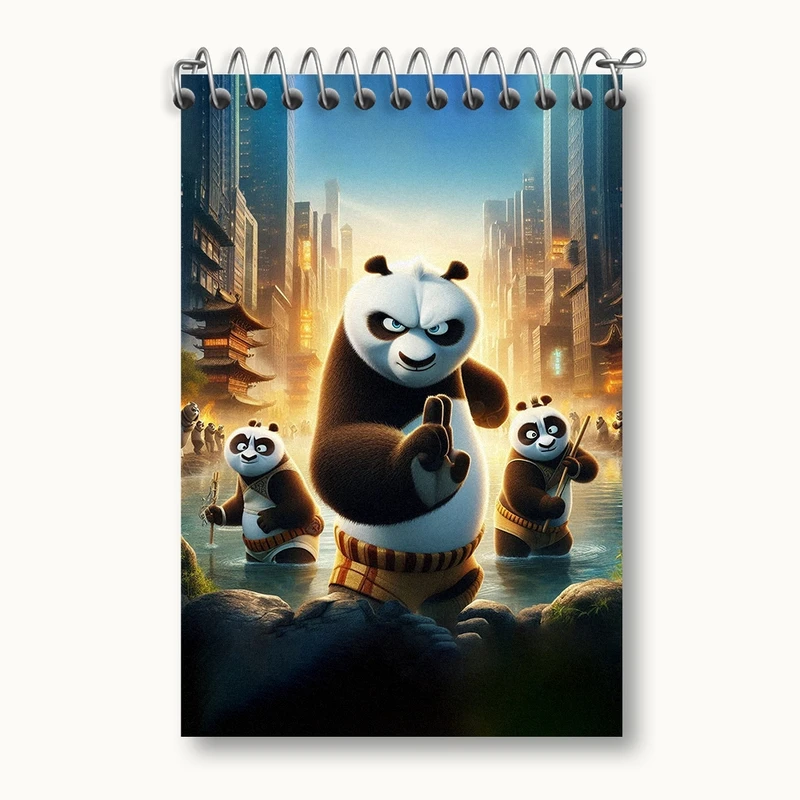 دفتر یادداشت 50 برگ خندالو مدل پاندای کونگ فوکار کد F2146