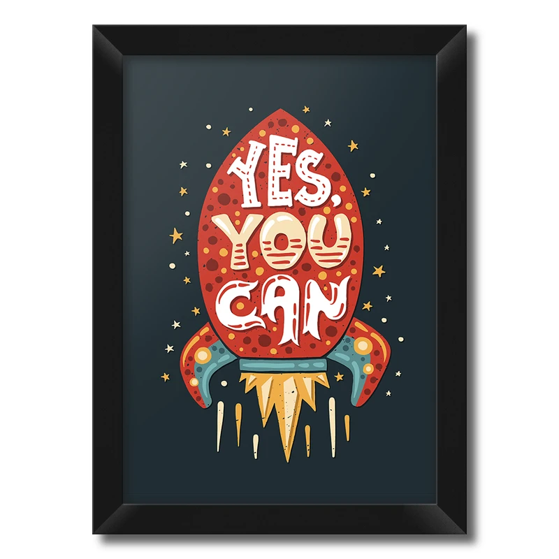 تابلو فنچ آرت طرح Yes You Can کد QT102 A-CO
