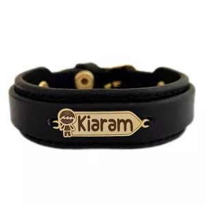 دستبند طلا 18 عیار بچگانه لیردا مدل اسم کیارام KDK
