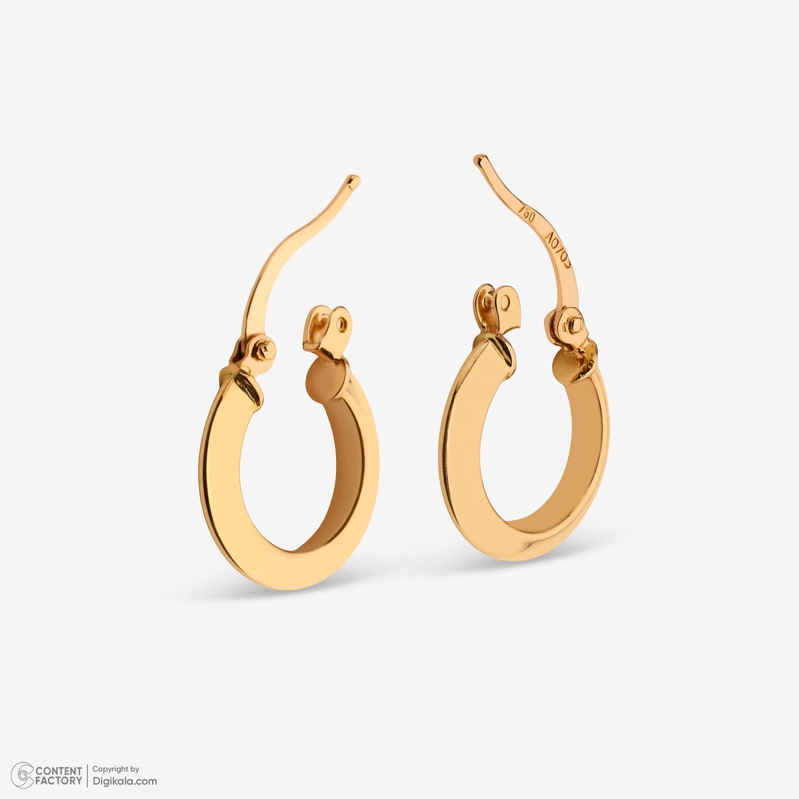 گوشواره کلیپسی طلا 18 عیار زنانه وی گالری مدل am109 -  - 5