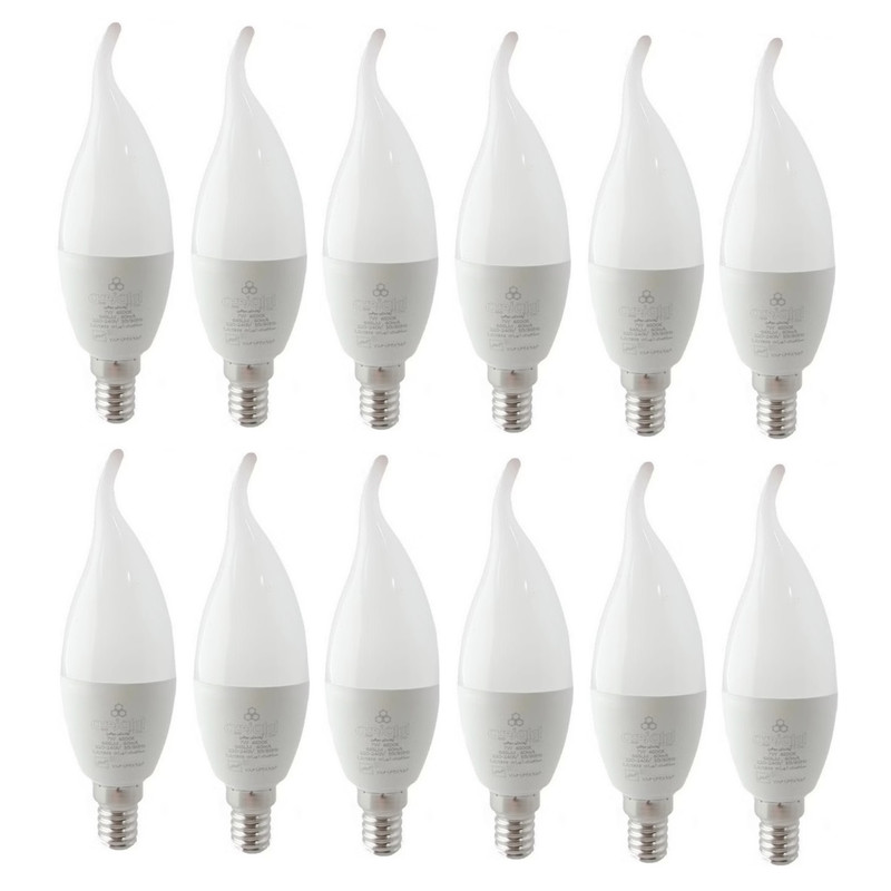 لامپ ال ای دی 7 وات ایران زمین مدل اشکی پایه E14 مجموعه 10 عددی