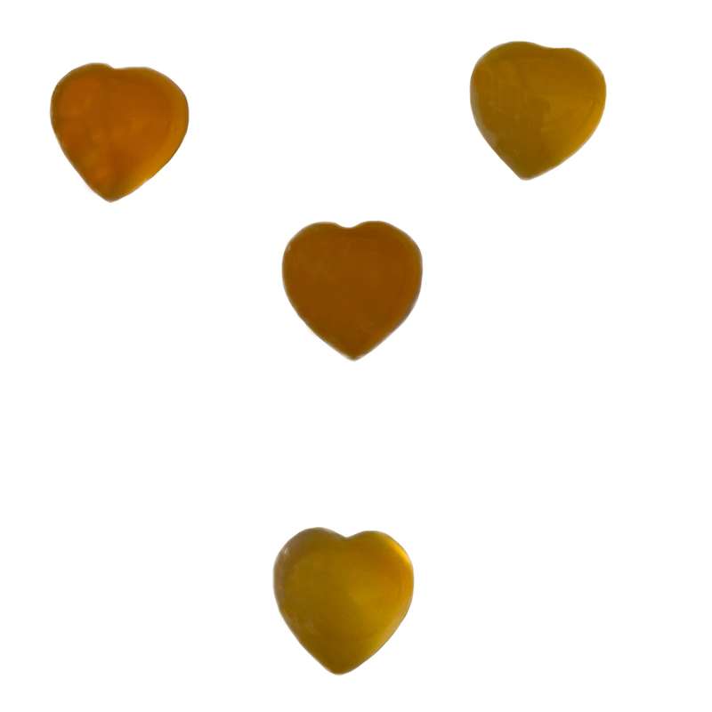 سنگ عقیق خراسان مدل قلبی مجموعه 4 عددی