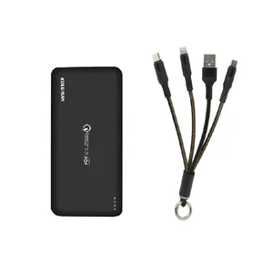 شارژر همراه کلومن مدل KP-270 ظرفیت 20000 میلی آمپر ساعت به همراه کابل تبدیل microUSB / لایتنینگ / USB-C