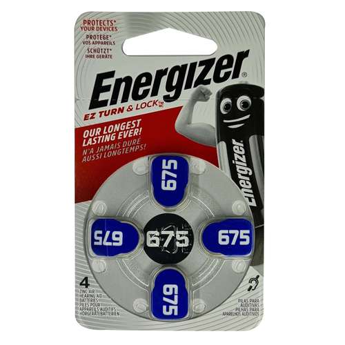 باتری سمعک انرجایزر مدل EN-675 بسته چهار عددی