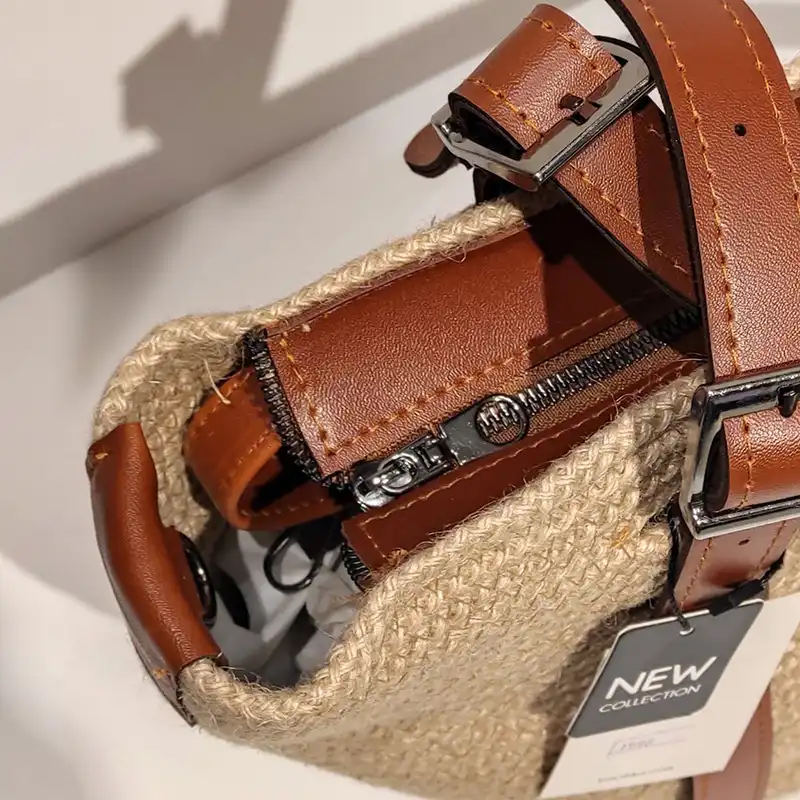 کیف رودوشی زنانه مدل کنفی حصیری کد 40