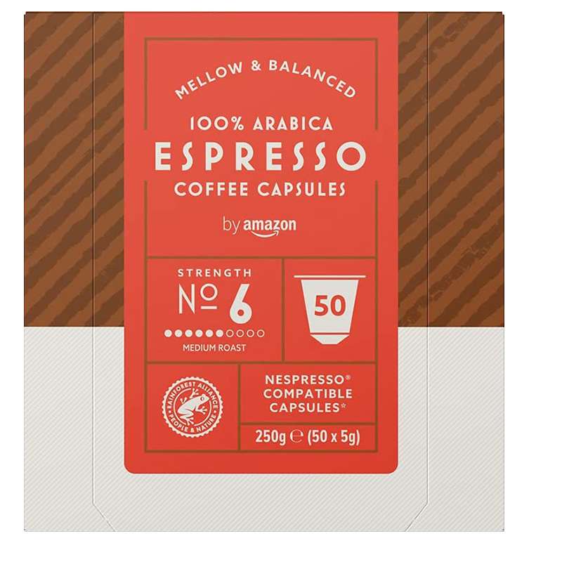 کپسول قهوه اسپرسو آمازون بسته 50 عددی
