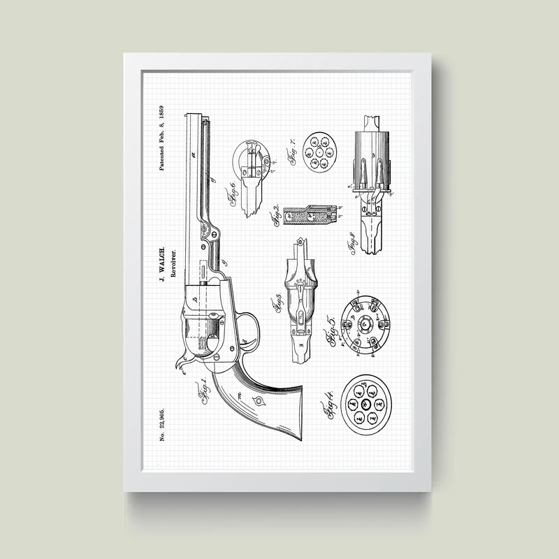 تابلو مدل مینیمال GUN کدS0114-w