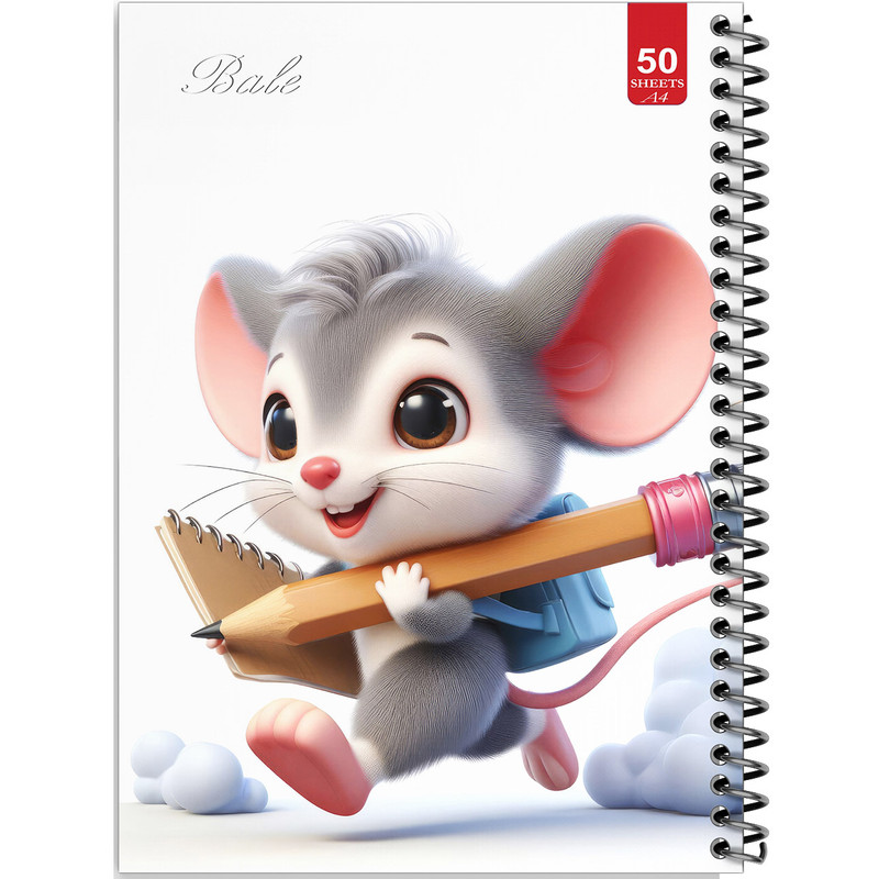 دفتر نقاشی 50 برگ انتشارات بله طرح موش کوچولوی نقاش کد A4-L268