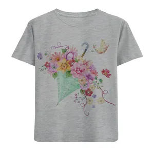 تی شرت بچگانه مدل چتر و گل F120