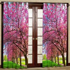 پرده مدل درخت هازان پانچی کد 4264 سایز 140x200 سانتی متر