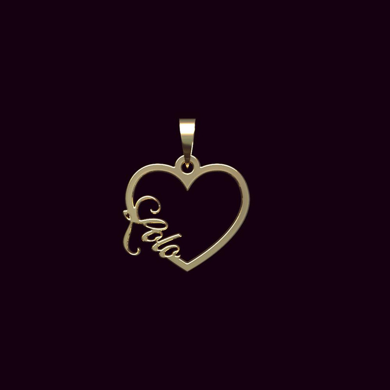 آویز گردنبند طلا 18 عیار زنانه مدوپد مدل اسم لؤلؤ lolo کد PB1-10484