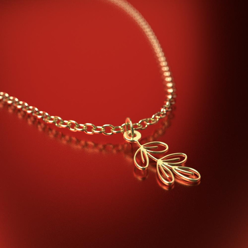 آویز ساعت طلا 18 عیار زنانه مدوپد مدل برگ کد CA10076