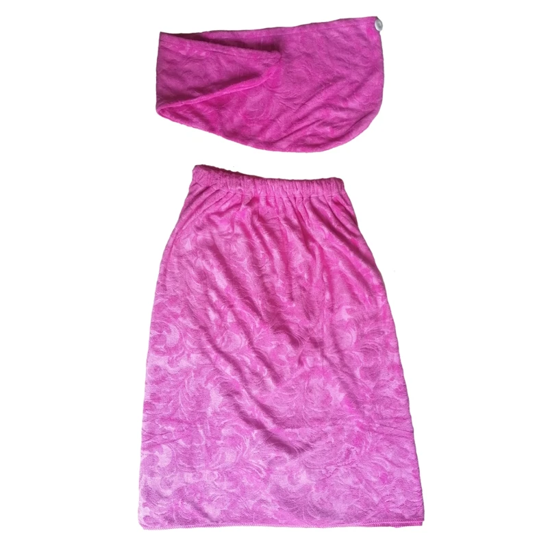 حوله حمام مدل سابین به همراه کلاه حوله ای