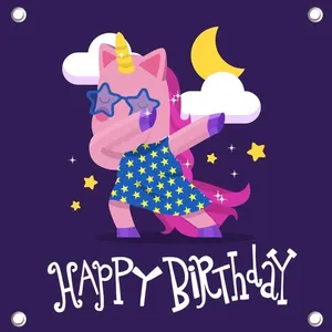 بنر تولد طرح تک شاخ کد BnArt-45