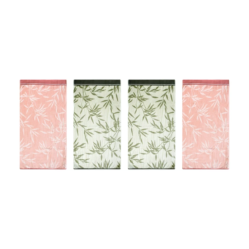 حوله دستی ازدیلک مدل pembe-yesil سایز 50x85 سانتی متر مجموعه 4 عددی