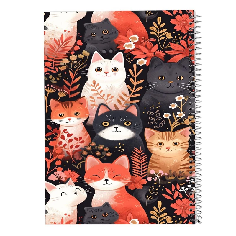 دفتر شطرنجی 50 برگ مدوپد طرح سگ و گربه کد DF17306