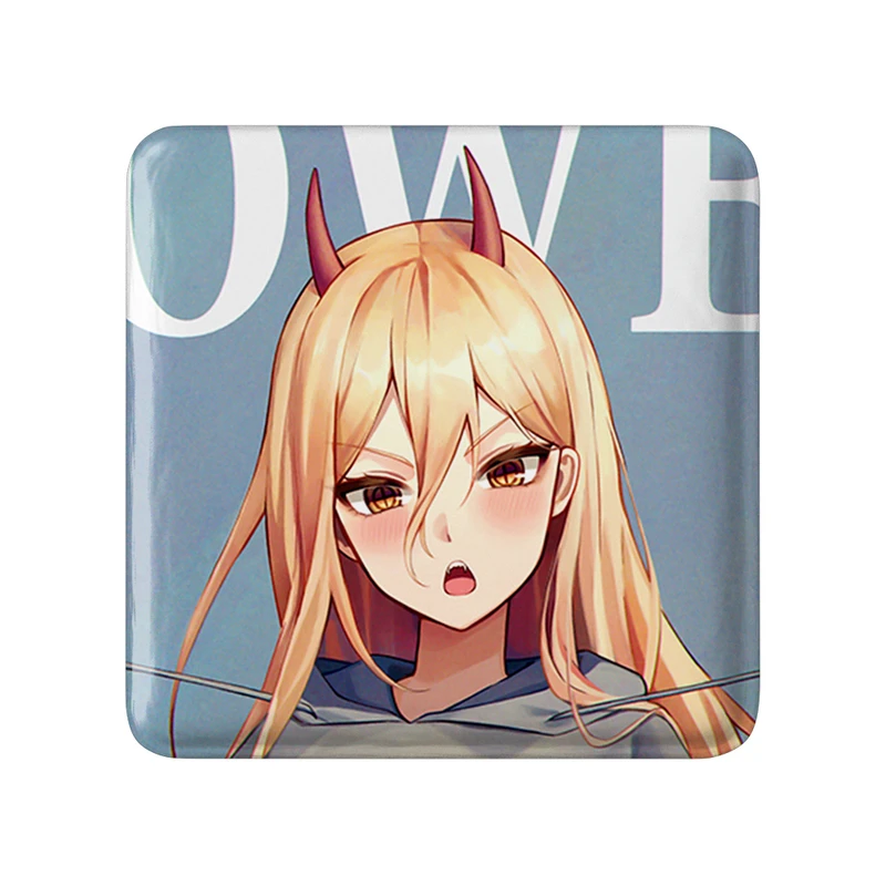 مگنت خندالو طرح پاور انیمه مرد اره ای Chainsaw Man  مدل مربعی کد 22301