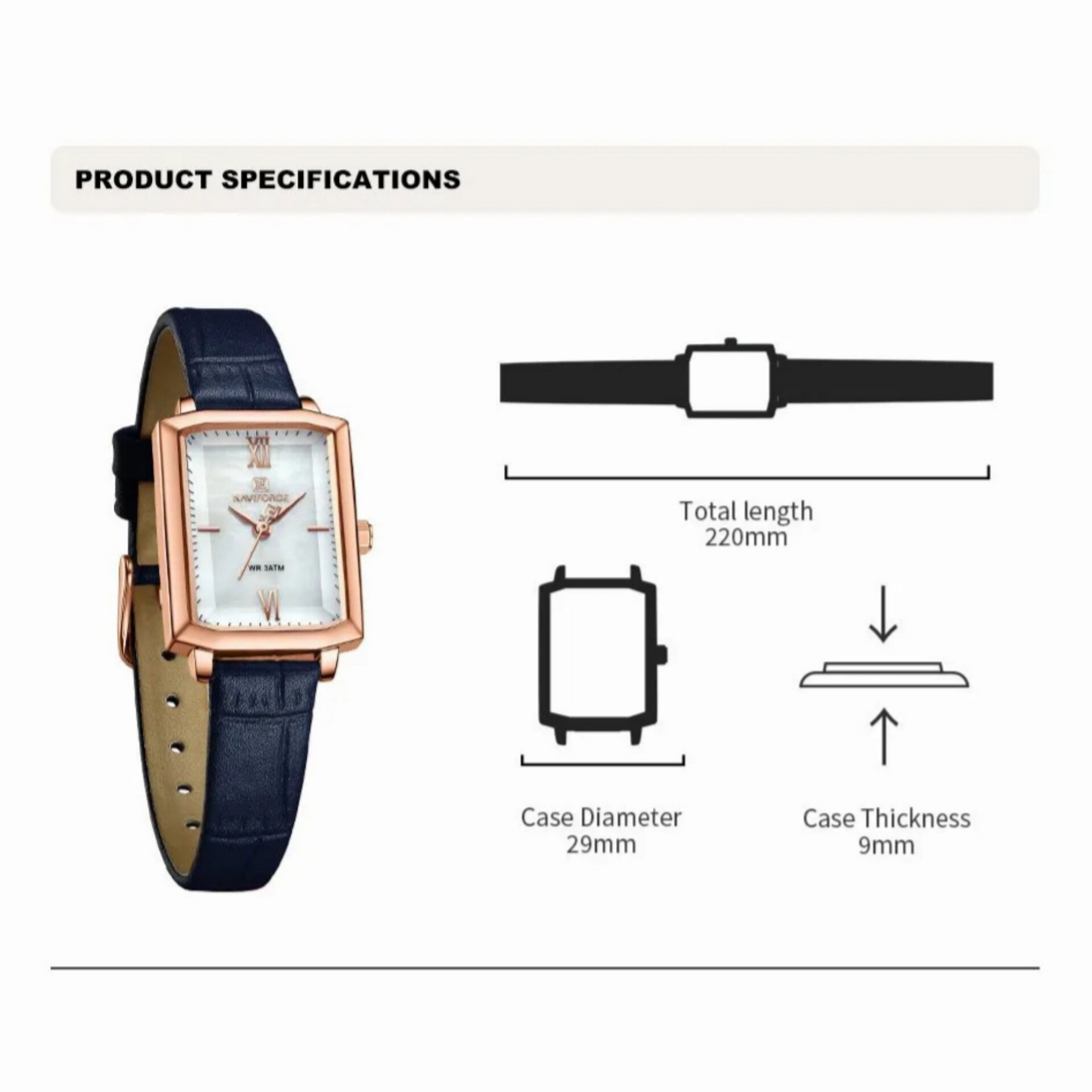 ساعت مچی عقربه ای زنانه نیوی فورس مدل NF5039