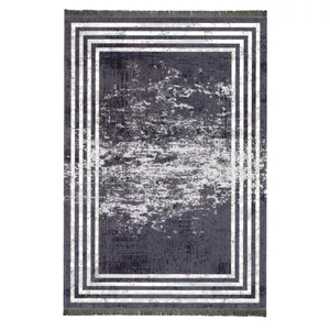 فرش ماشینی 420 شانه زمینه و حاشیه نوک مدادی طرح مدرن کد 30260