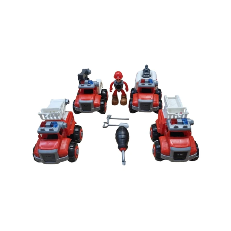 ماشین بازی آلست مدل آتش نشانی مجموعه 4 عددی