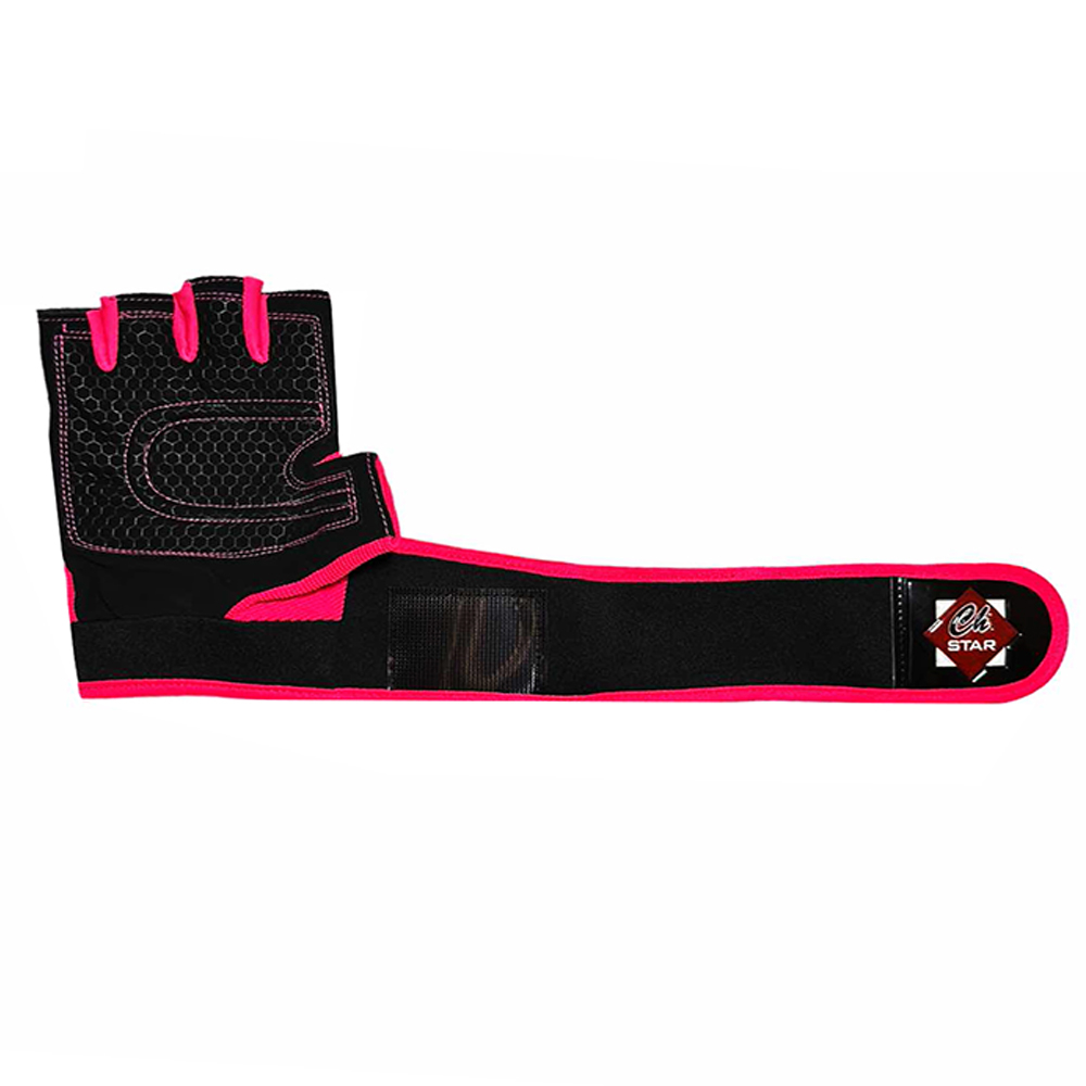 دستکش بدنسازی زنانه مدل مچ بنددار کد STAR10