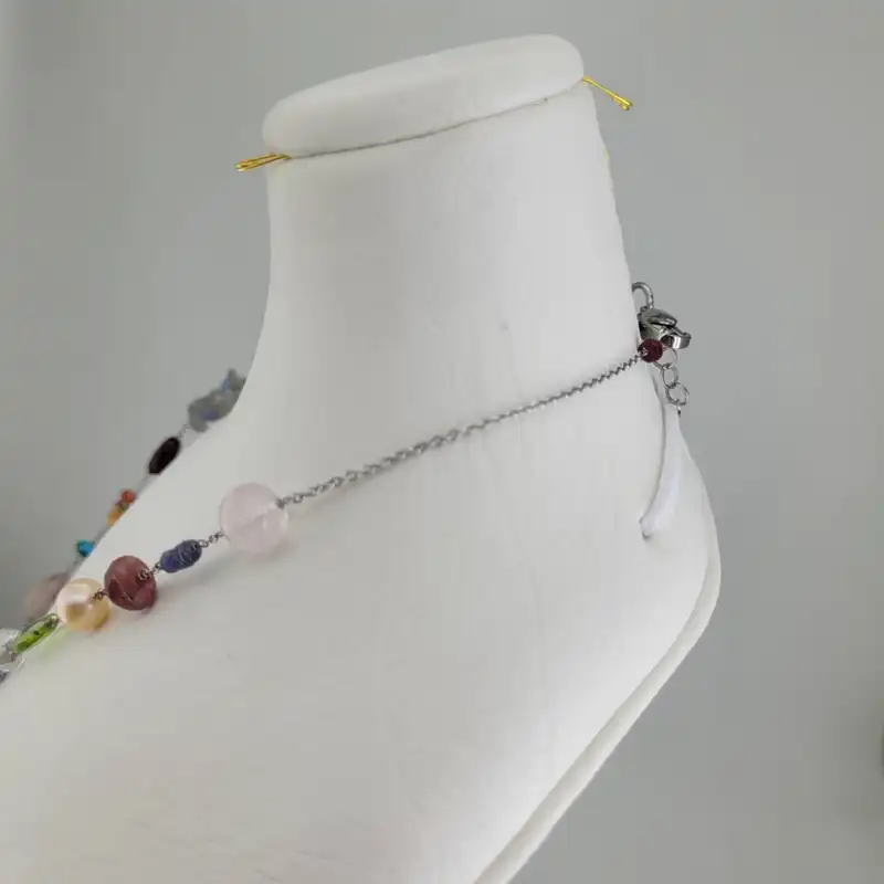 گردنبند زنانه مدل سنگ چاکرا جواهری کد 2397