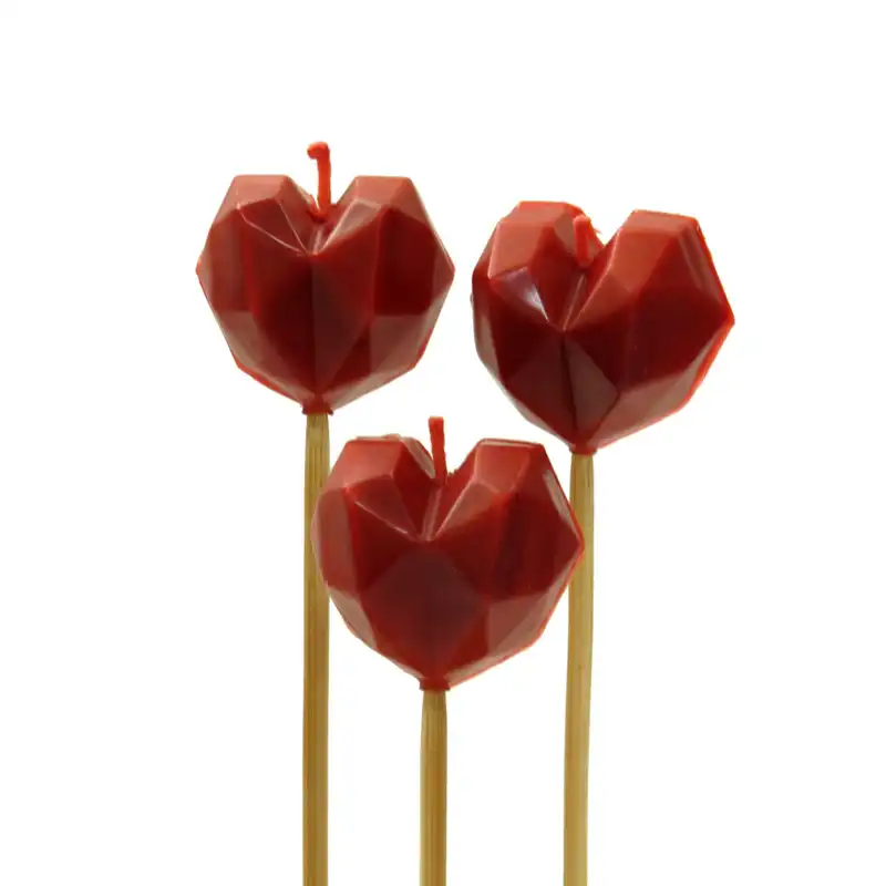 قالب شمع طرح قلب اوریگامی مدل P990