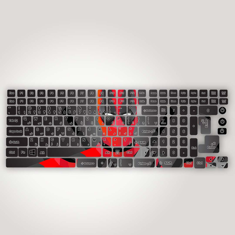 برچسب حروف فارسی کیبورد مدل deadpool کد K-324 