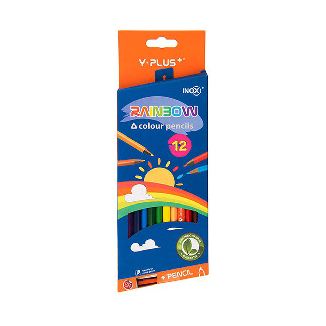 مداد رنگی 12 رنگ اینوکس سری Y.Plus مدل Rainbow