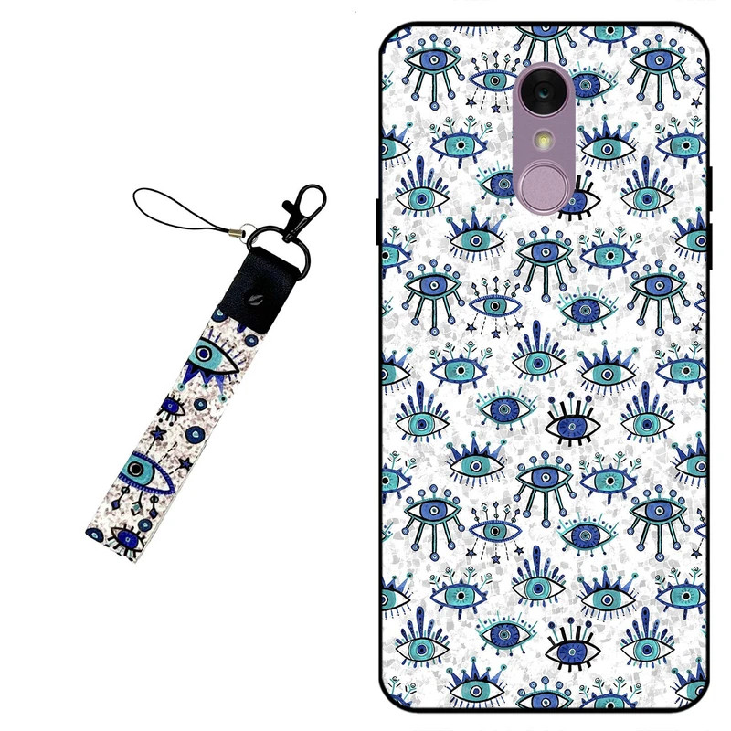 کاور مگافون طرح چشم نظر مدل 6464 مناسب برای گوشی موبایل ال جی Q7 / Q7 Plus به همراه بند