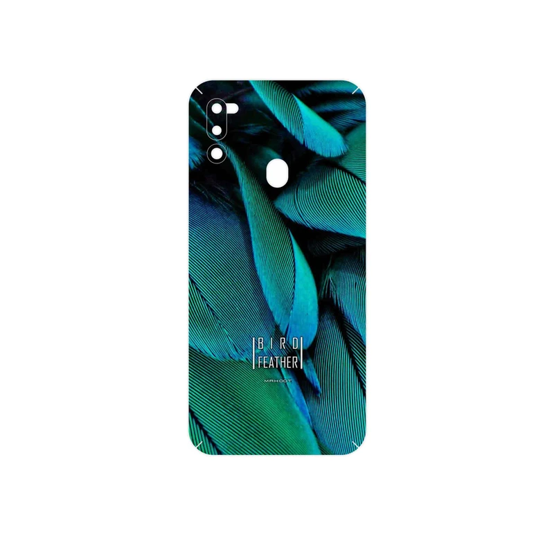برچسب پوششی ماهوت مدل Green Feather مناسب برای گوشی موبایل سامسونگ Galaxy M21 (2021) Edition