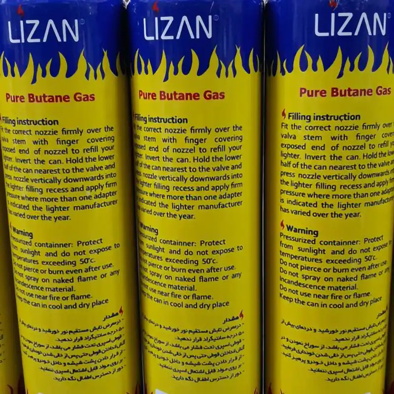 گاز فندک لزان مدل بی بو حجم 300 میلی لیتر