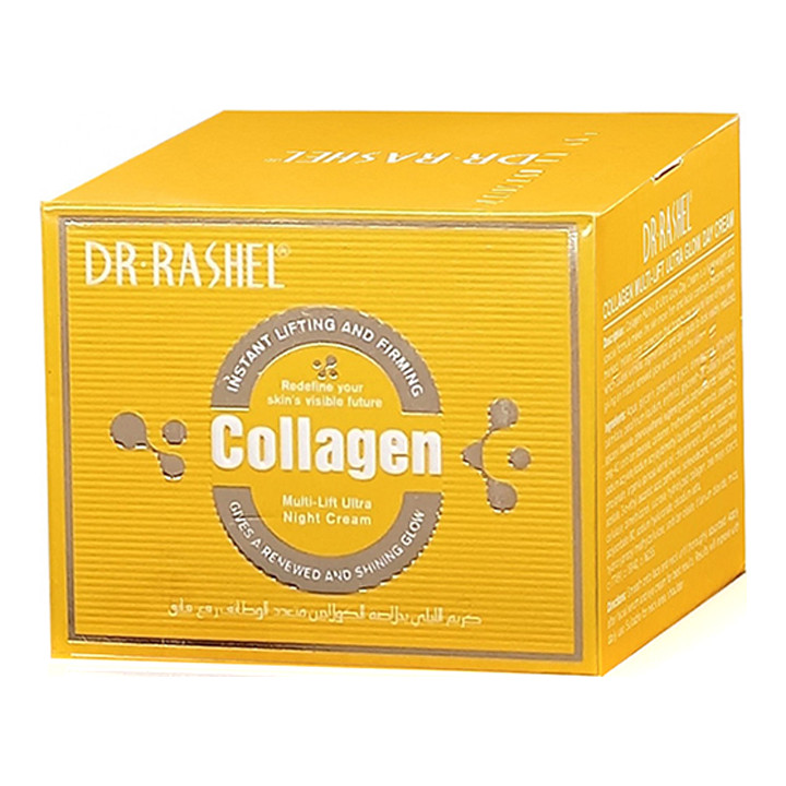 کرم شب ضد چروک دکتر راشل مدل کلاژن وزن 50 گرم